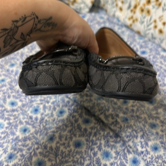 EUC Coach Signature Jacquard Logo Flat Loafers Size 7 - Picture 2 of 8